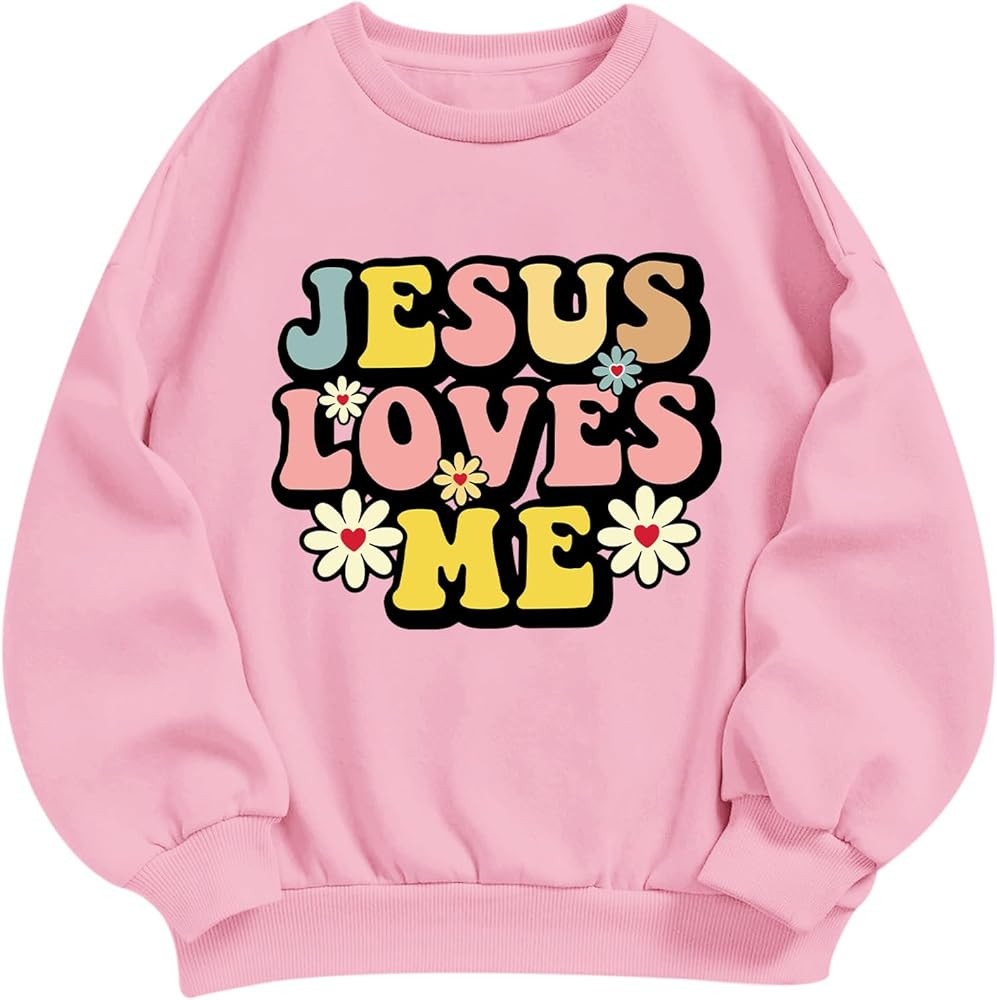 Girl's Christian Graphic Sweatshirt Jesus Hoodies for Kids Faith Cute Shirts Religious Bible Vers... | Amazon (US)