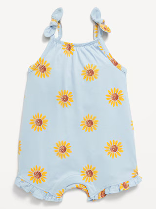 Sleeveless Tie-Knot Graphic One-Piece Romper for Baby | Old Navy | Old Navy (US)