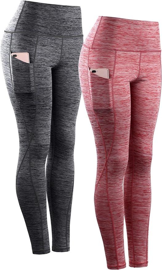 NELEUS Women's Yoga Pant Tummy Control High Waist Running Leggings with Pocket | Amazon (US)