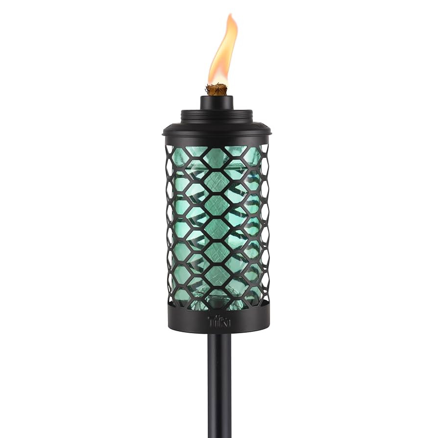 Honeycomb Outdoor Torch, 65" – Blue Decorative Lighting for Patio, Backyard & Lawn | 3-in-1 Des... | Amazon (US)