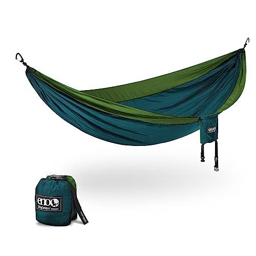 ENO SingleNest Hammock - Lightweight & Portable Single Hammock - 1 Person Portable Hammock - for Camping, Hiking, Backpacking, Travel, a Festival, or The Beach - Grey/Chartreuse | Amazon (US)
