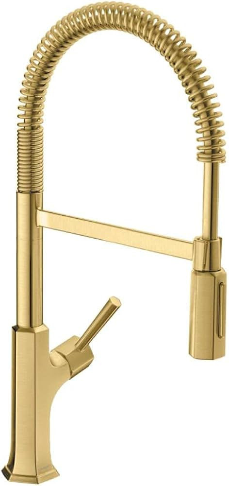 hansgrohe Locarno Semi-Pro Commercial Kitchen Faucet 1-Handle 21-inch Tall Pull Down Sprayer in B... | Amazon (US)