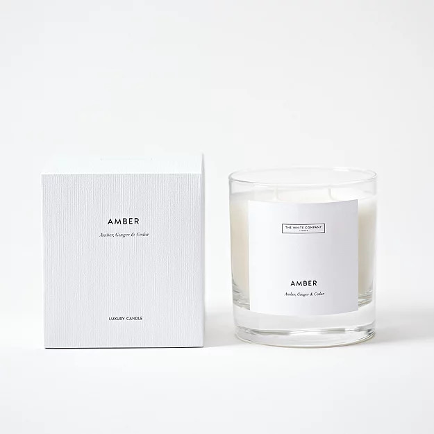 Amber Luxury 2 Wick Candle | The White Company (US & CA)