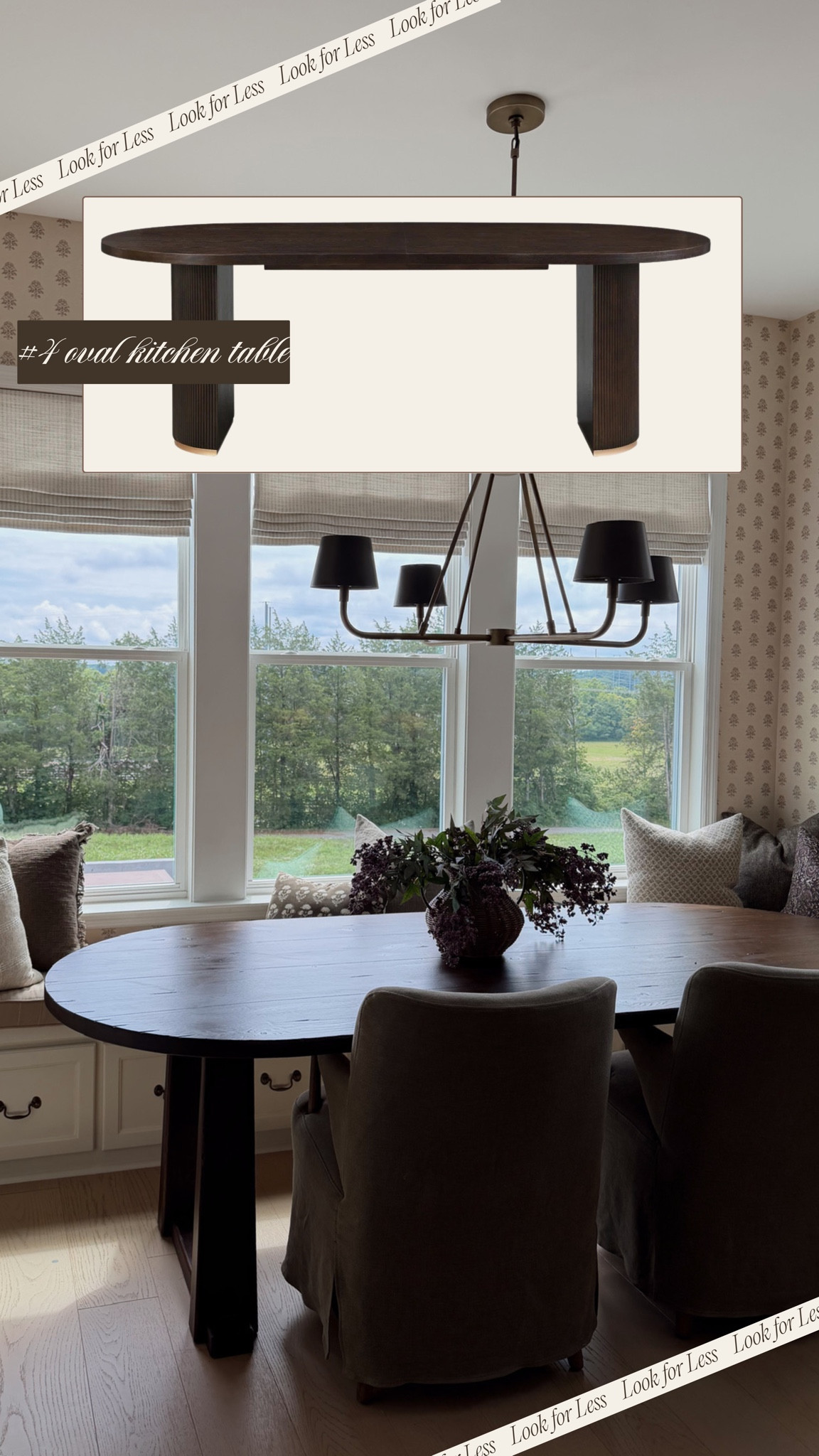 Found a similar oval table to our dining table! Love the dark wood🤎

#LTKHome