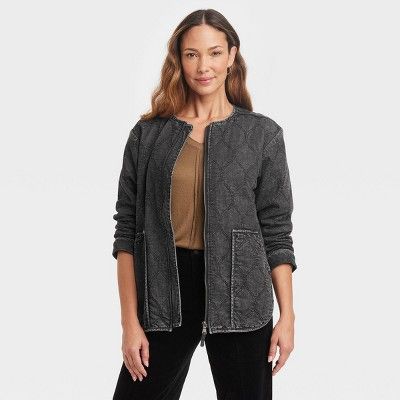 Women's Long Sleeve Quilted Jacket - Knox Rose™ | Target