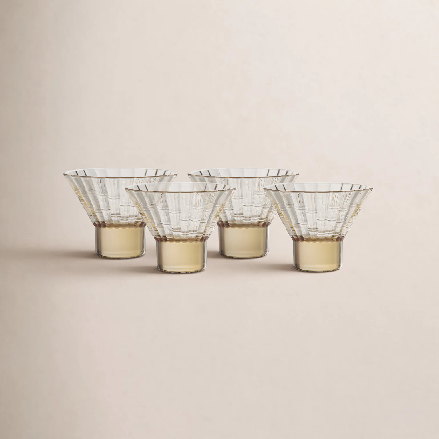 Fortessa Mahalo Stackable Glass, 8 Oz. Martini (Set of 4), Ginger Gold | Wayfair | Wayfair North America