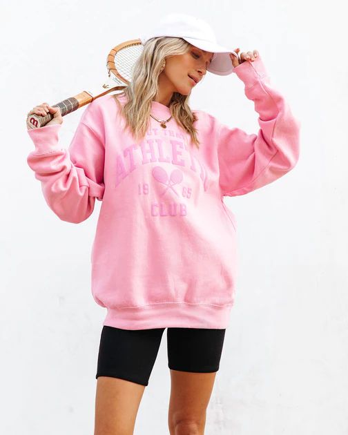 Not That Athletic Cotton Blend Sweatshirt - Pink | VICI Collection