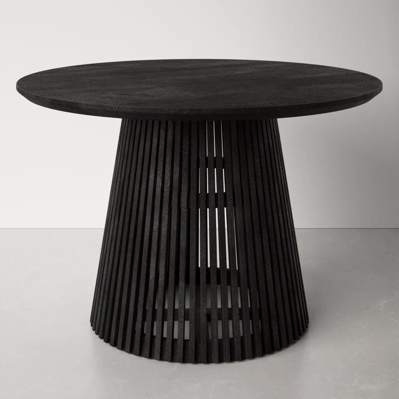 Hawkins 47" Mango Solid Wood Pedestal Dining Table | Wayfair North America