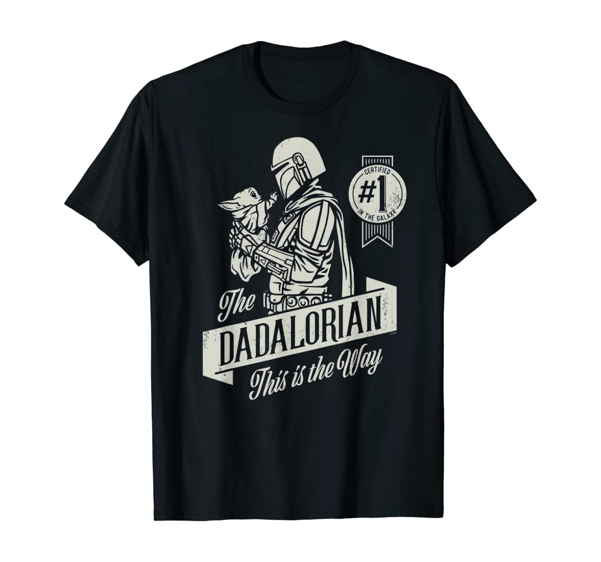 Star Wars The Mandalorian and Grogu Dadalorian Father’s Day T-Shirt | Amazon (US)