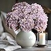 Hydrangea Artificial Flowers,Green Artificial Flower Fake Silk Hydrangea, Heads Bouquet with Stem... | Amazon (US)