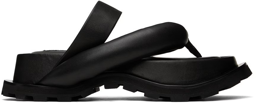 Black Oversize Strap Platform Sandals | SSENSE