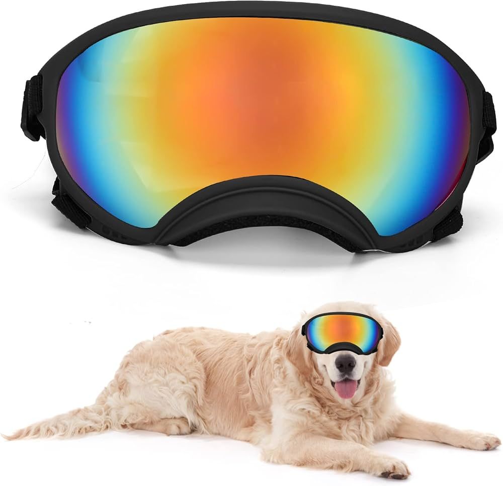 Large Dog Sunglasses Dog Goggles Pet Glasses Pet Eyewear with Adjustable Strap, Glasses for Mediu... | Amazon (US)