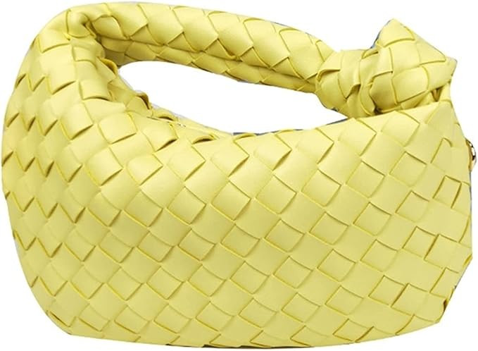 Womens Dumplings Crossbody Bag,Hand-Woven Portable Bags Soft Surface Retro Shoulder Bag Handbag P... | Amazon (US)