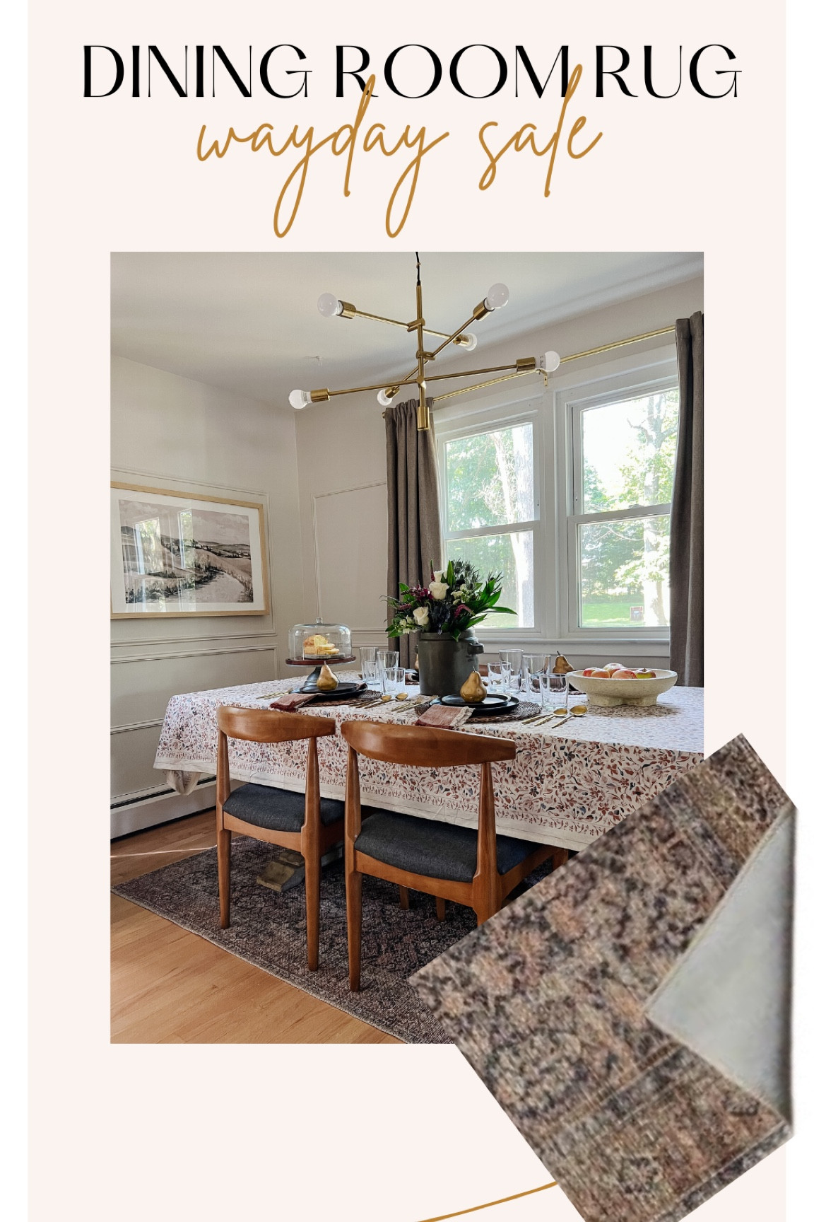 Dining room rug on sale for Wayday 

#LTKhome #LTKsalealert #LTKSeasonal