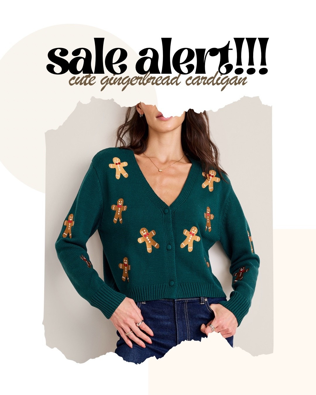 🎄 Sale Alert! 🎄

How adorable is this gingerbread cardigan?! 🍪 Seriously, if you're looking for the cutest way to embrace the holiday spirit, this is it! The festive green and little gingerbread men are just too sweet. Perfect for casual holiday gatherings, cozy nights in, or adding a touch of cheer to your everyday look. Grab it now while it's on sale – it's selling fast! Link in bio to shop! ✨

#GingerbreadCardigan #HolidaySweater #ChristmasFashion #FestiveFashion #SaleAlert #CuteSweater #HolidayStyle #WinterFashion #OOTD #FashionInspo #CozyChic #StyleGoals #LTKFashion #StatementSweater #MustHave #HolidayOutfit #GingerbreadMan #ChristmasOutfit #TrendyLooks #ShopTheLook #GiftIdeas #FashionBlogger #InstaFashion

#LTKCyberWeek #LTKHoliday #LTKootd