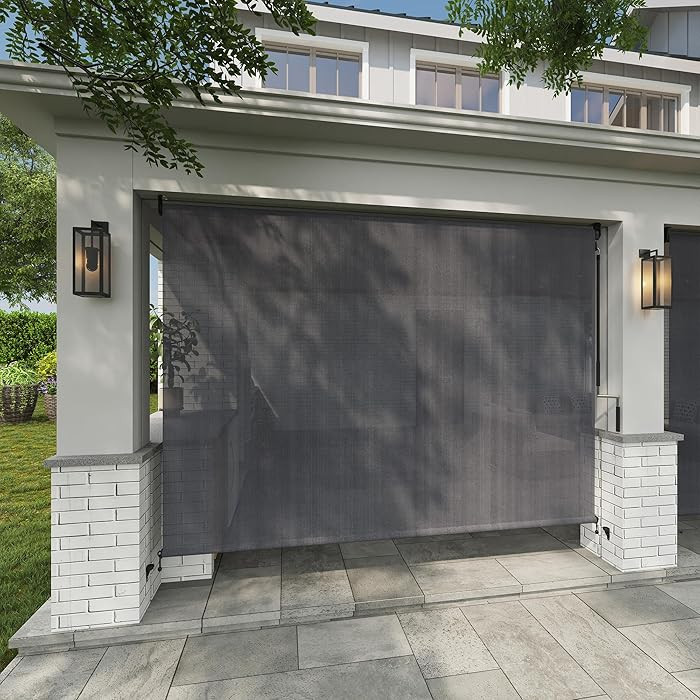 VICLLAX Cordless Outdoor Roller Shade for Patio 9 ftx8 ft, Outdoor Blind Patio Shade Roller Up fo... | Amazon (US)