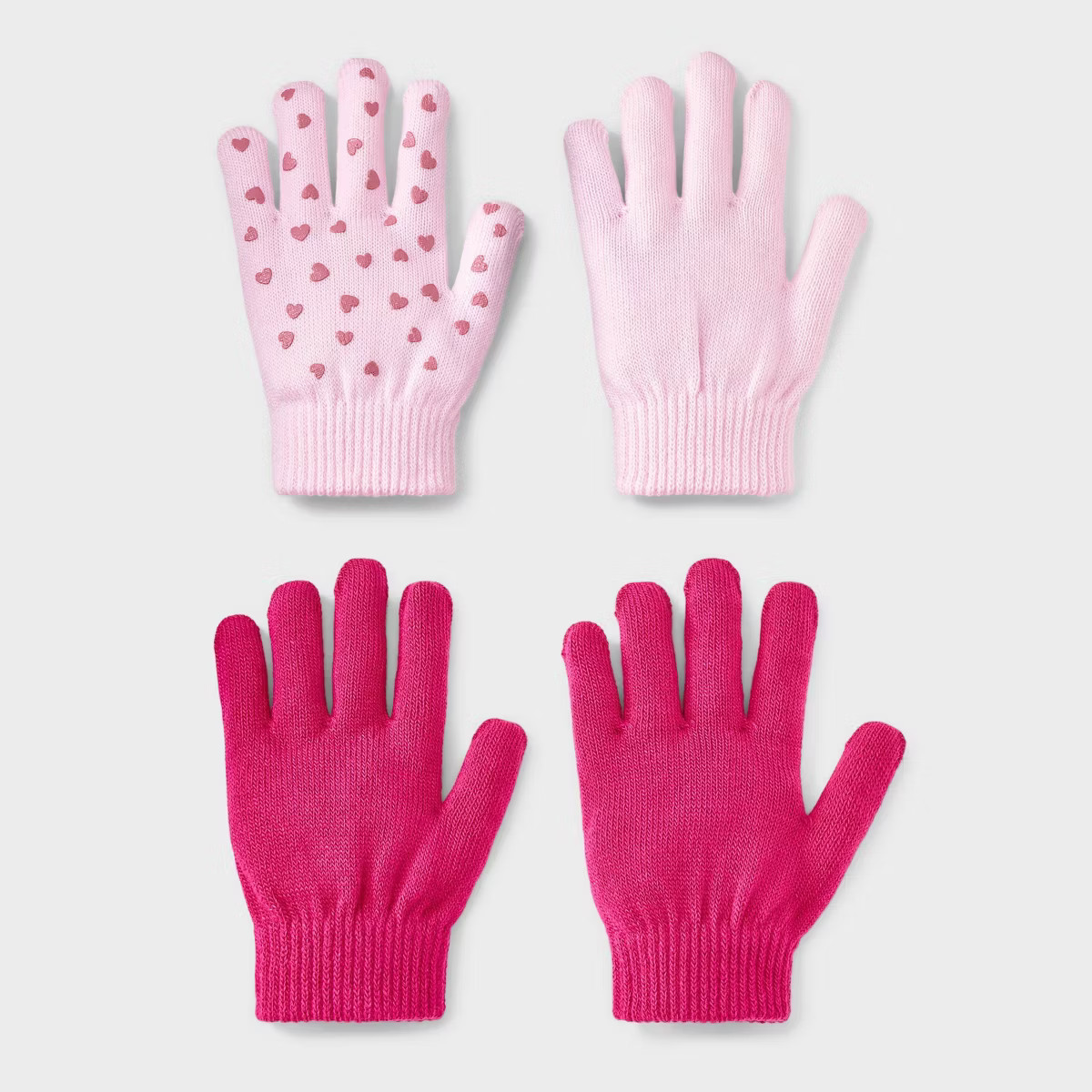 Girls' 2pk Value Glove - Cat & Jack™ Pink | Target