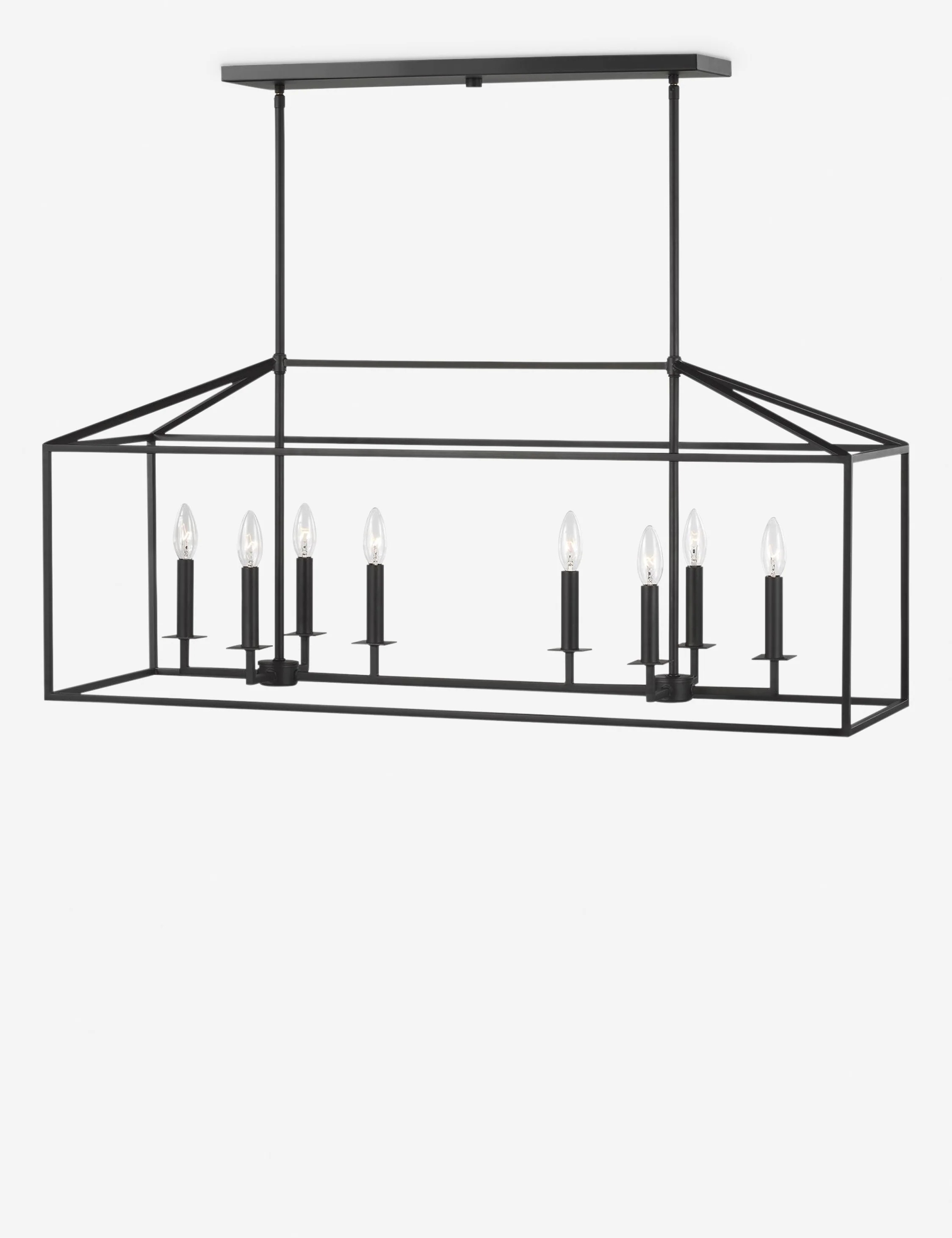 Lucius Linear Chandelier, Black 40"L | Lulu and Georgia 