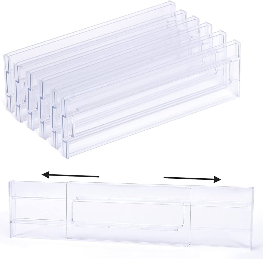 Adjustable Drawer Dividers Organizers, 6 Pack Expandable Kitchen Drawer Organizer 11"- 20.5" Clea... | Amazon (CA)