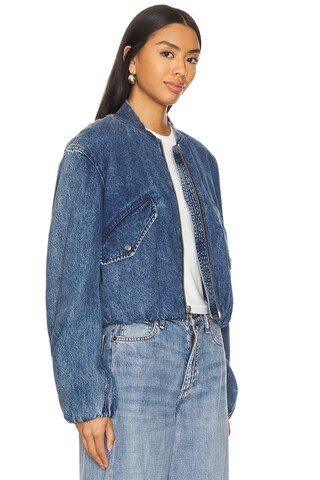 Rag & Bone Maggie Cropped Bomber in Amara from Revolve.com | Revolve Clothing (Global)