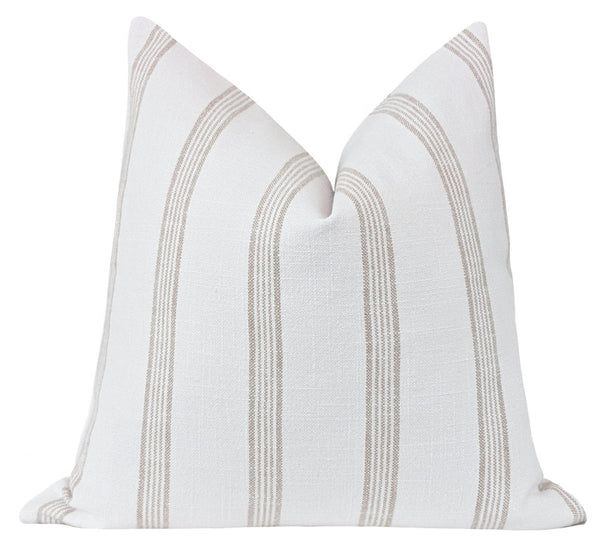 Dune French Country Stripe Linen Pillow | Land of Pillows