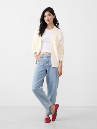 Textured Open-Front Cardigan Sweater | Banana Republic Factory