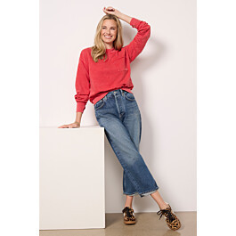 Charlotte Washed Pocket Crew | Evereve