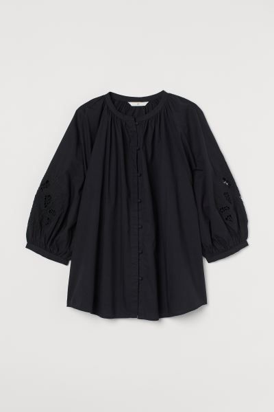 Embroidered cotton blouse | H&M (UK, MY, IN, SG, PH, TW, HK)