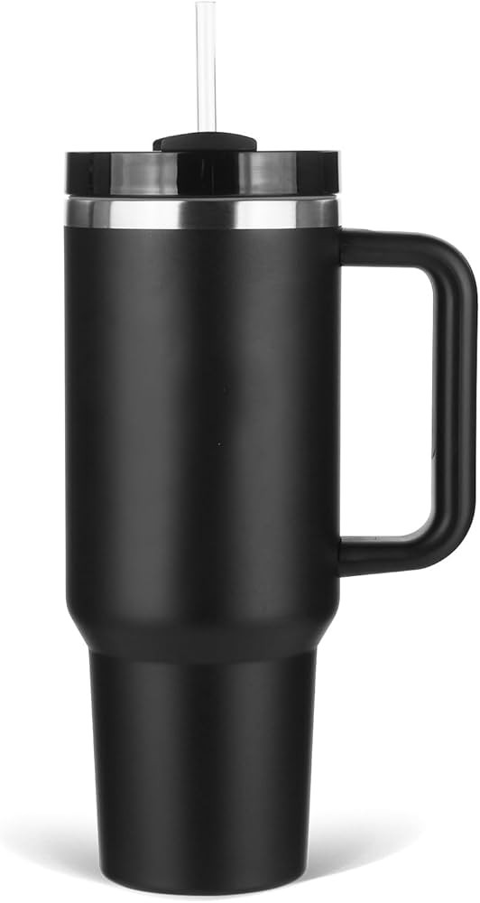 Amazon.com | SCORATE 40 oz Tumbler with Handle, Insulated Tumbler with Lid and Straw, Reusable St... | Amazon (US)