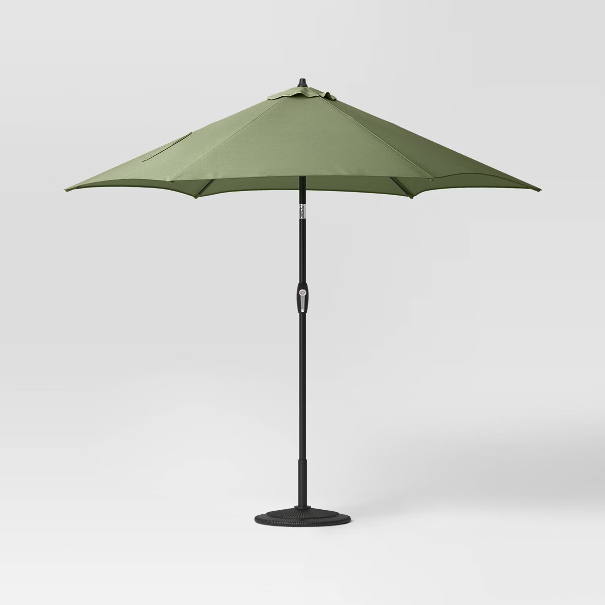 9' Round Outdoor Patio Market Umbrella Basil with Black Pole - Threshold™: Fade-Resistant, Cran... | Target