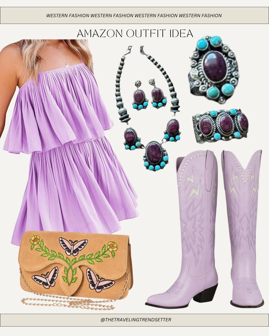 Amazon Spray, fashion, western outfit idea, country concert, outfit idea, romper, cowgirl, boots, authentic, turquoise, jewelry, rodeo, festivals, stagecoach outfit

#LTKTravel #LTKootd #LTKFestival