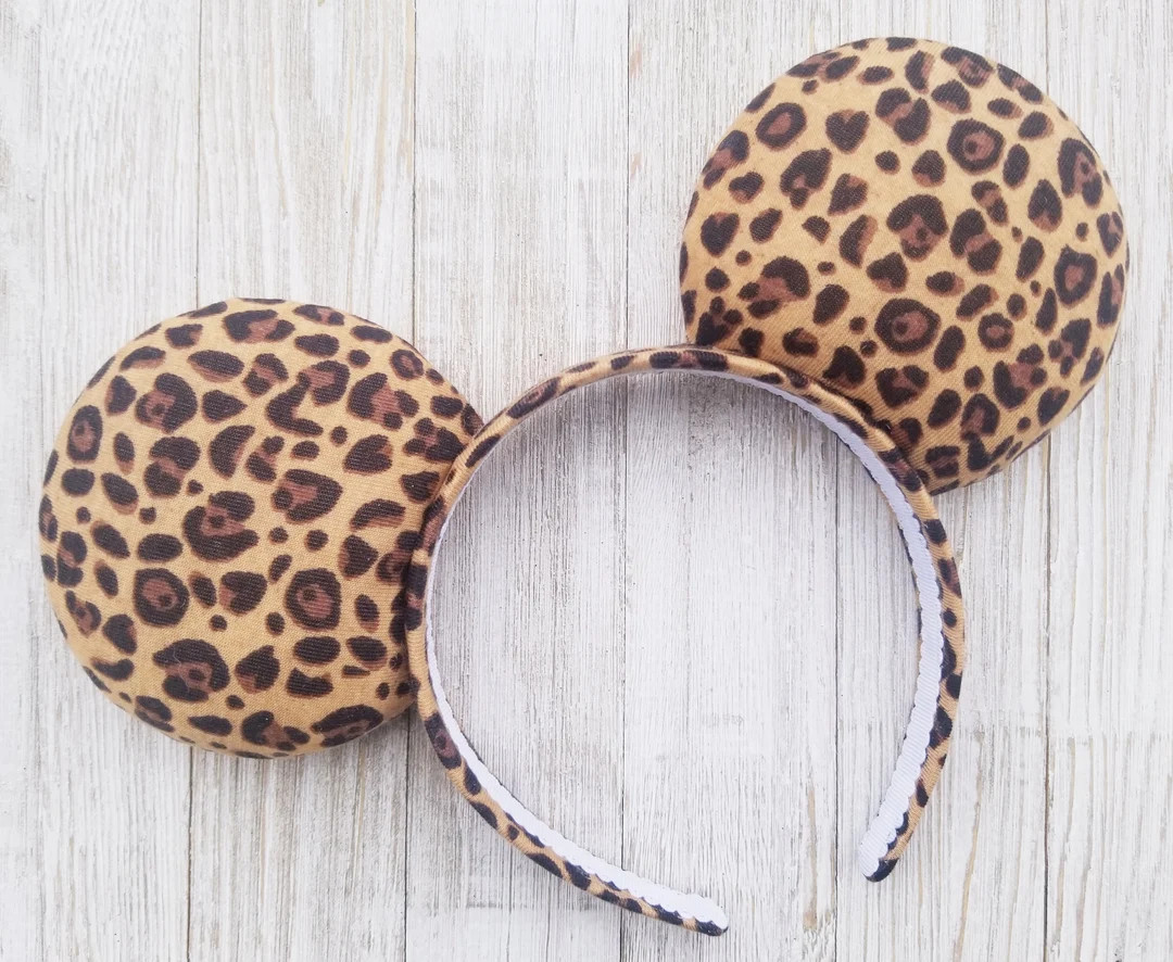 Animal print minnie ears, mickey ears, minnie ears, minnie mouse ears, mickey mouse ears, disney ... | Etsy (US)