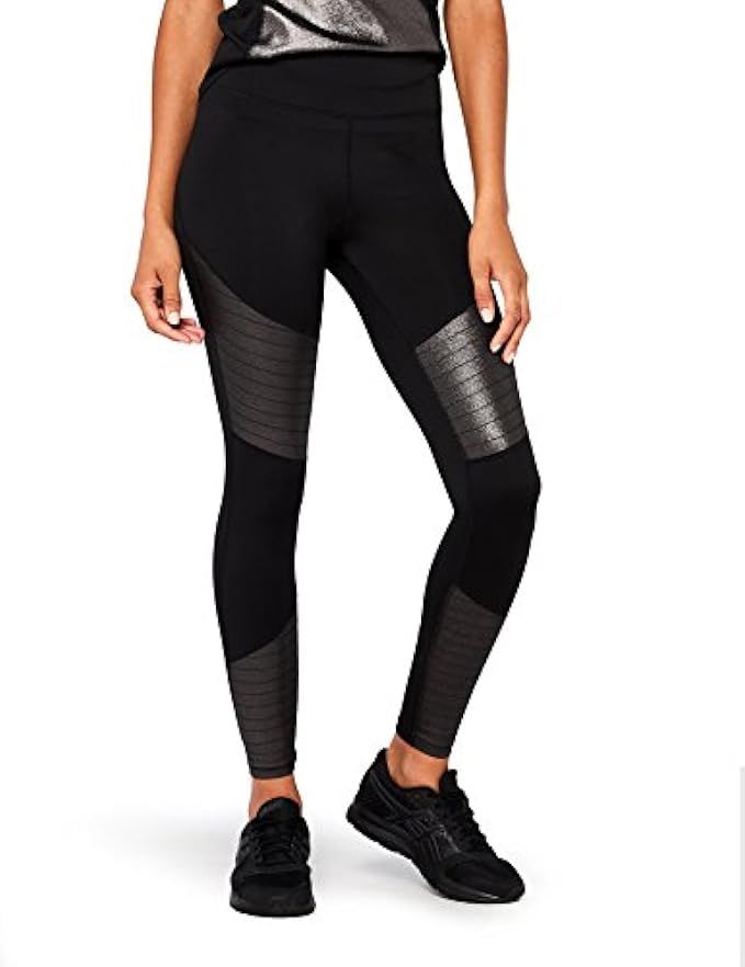 AURIQUE Legging de Sport Taille Haute Empiècements Brillants Femme | Amazon (FR)