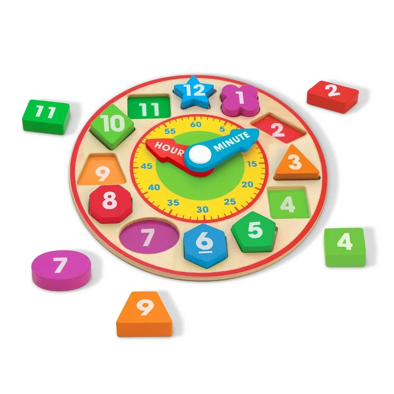 Melissa & Doug Shape Sorting Clock - Wooden Educational Toy | Walmart (US)