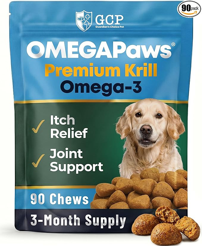 Omega 3 for Dogs – Premium Fish Oil & Krill Oil Soft Chews for Itchy Skin, Shedding, Coat & Joi... | Amazon (US)