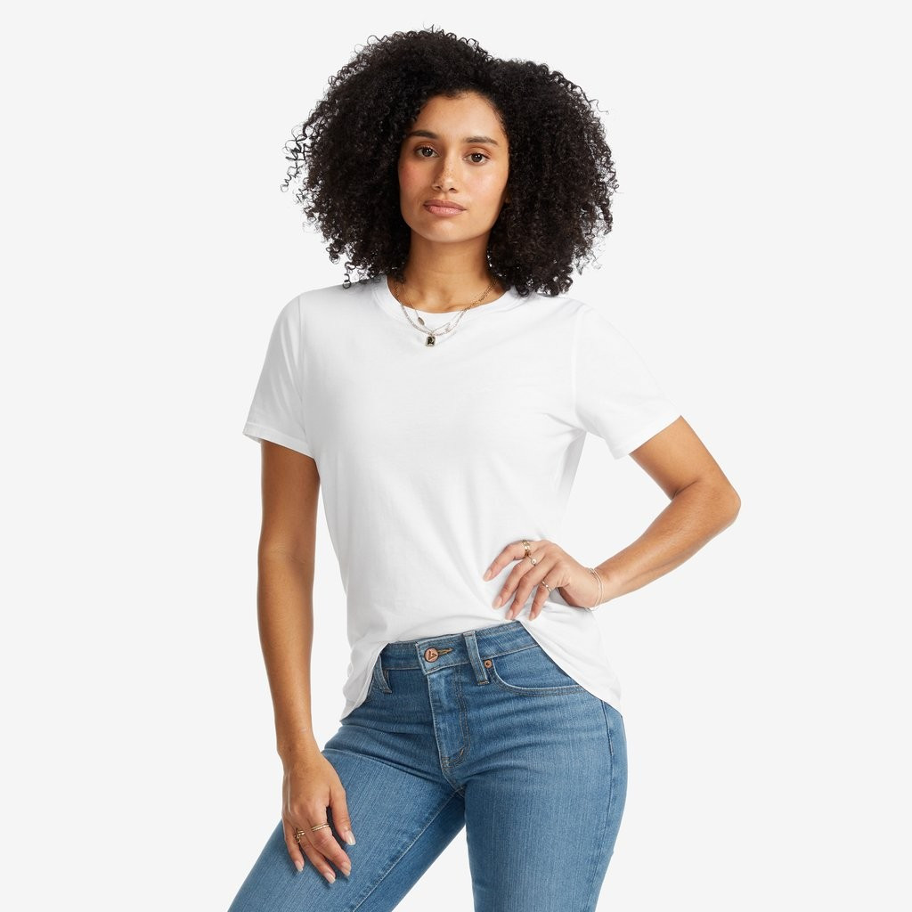 Classic Cotton Crew T - White | American Giant