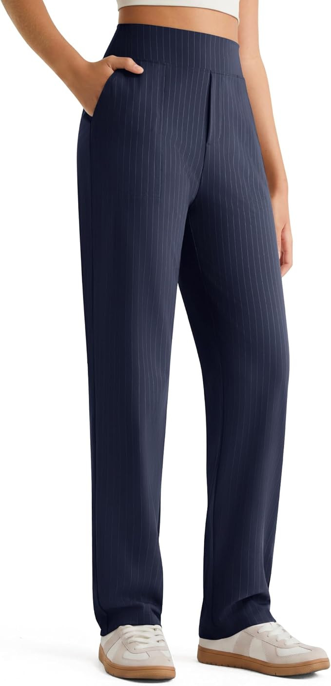 G4Free ShiftReady Yoga Pants Women High Waist Dress Work Pants with Pockets Straight Leg Business... | Amazon (US)