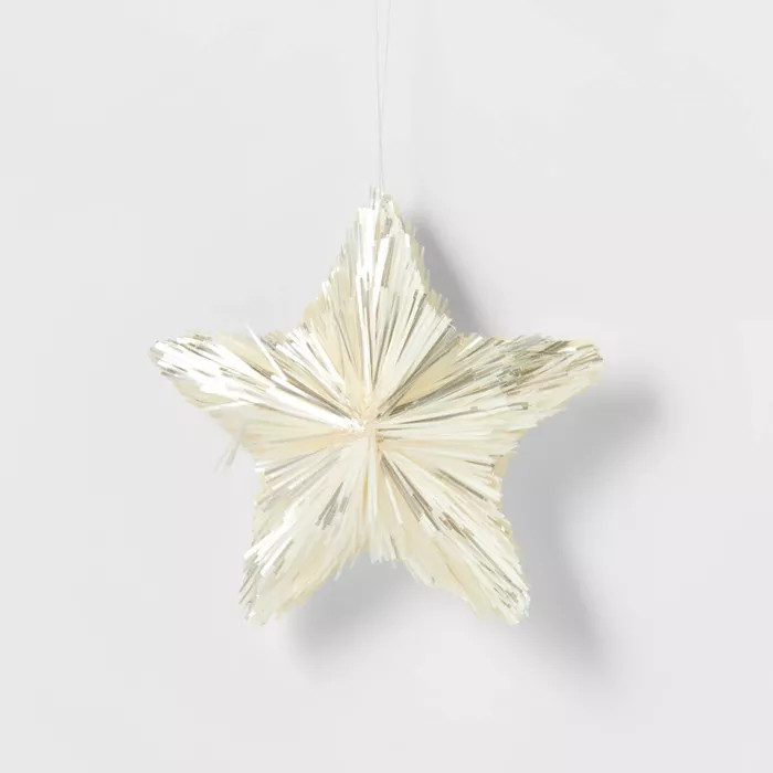 Tinsel Stars Christmas Tree Ornament White - Wondershop™ | Target
