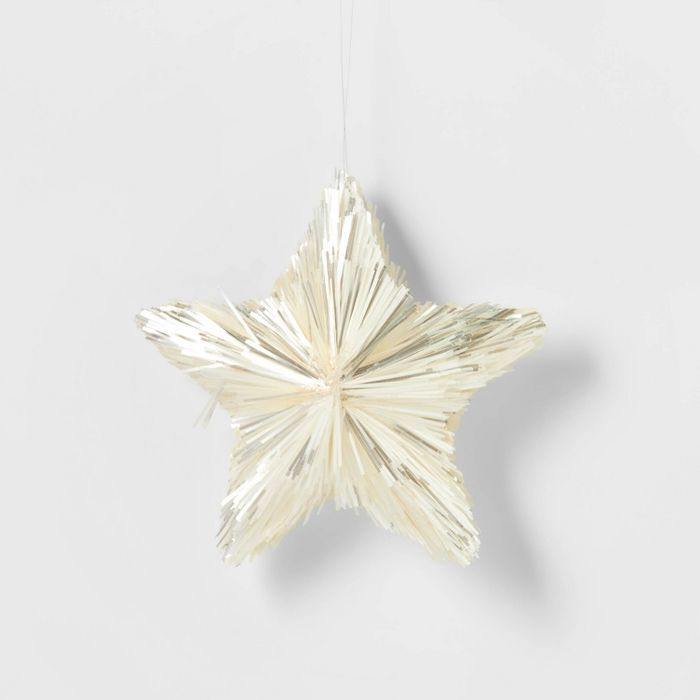 Tinsel Stars Christmas Tree Ornament White - Wondershop™ | Target