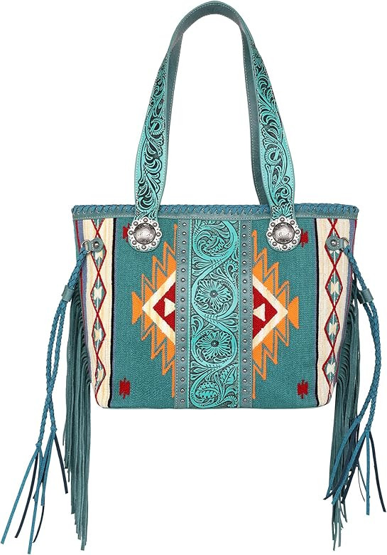 Montana West Aztec Tapestry Collection Tote Bag Western Shoulder Handbag and Crossbody Purse for ... | Amazon (US)