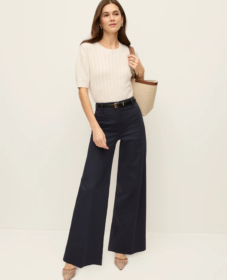 The Petite Modern Wide Leg Pant | Ann Taylor