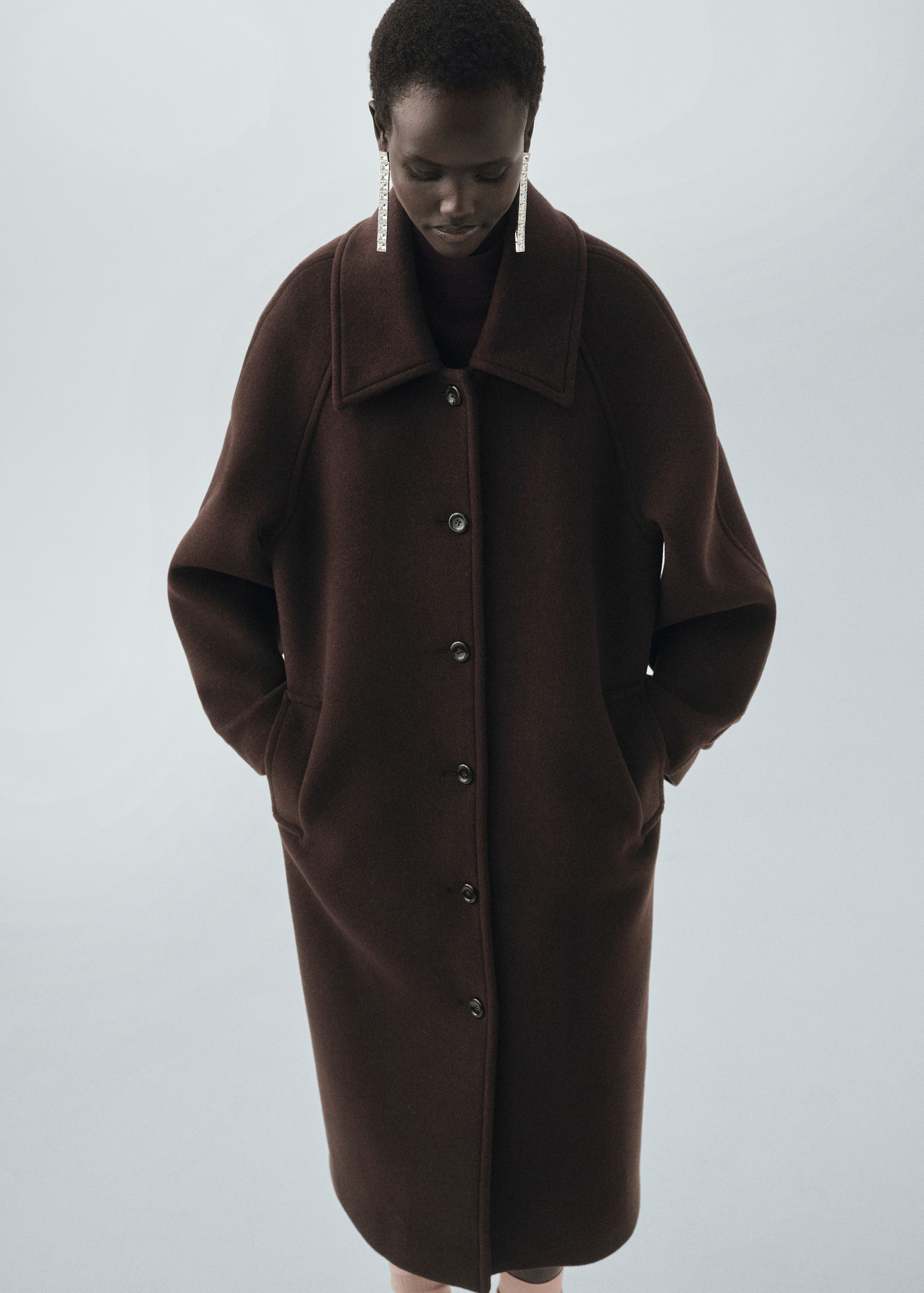 Buttoned wool coat - Women | MANGO USA | Mango (US/MX/AU)