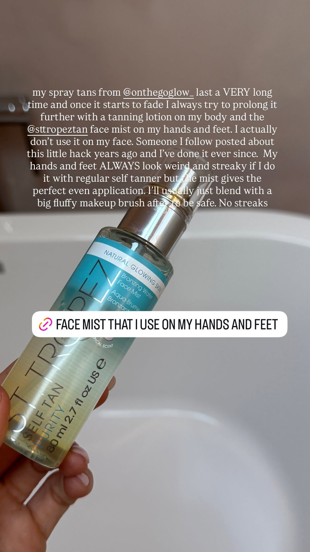 Face mist that I use on my hands and feet 

 #LTKBeauty