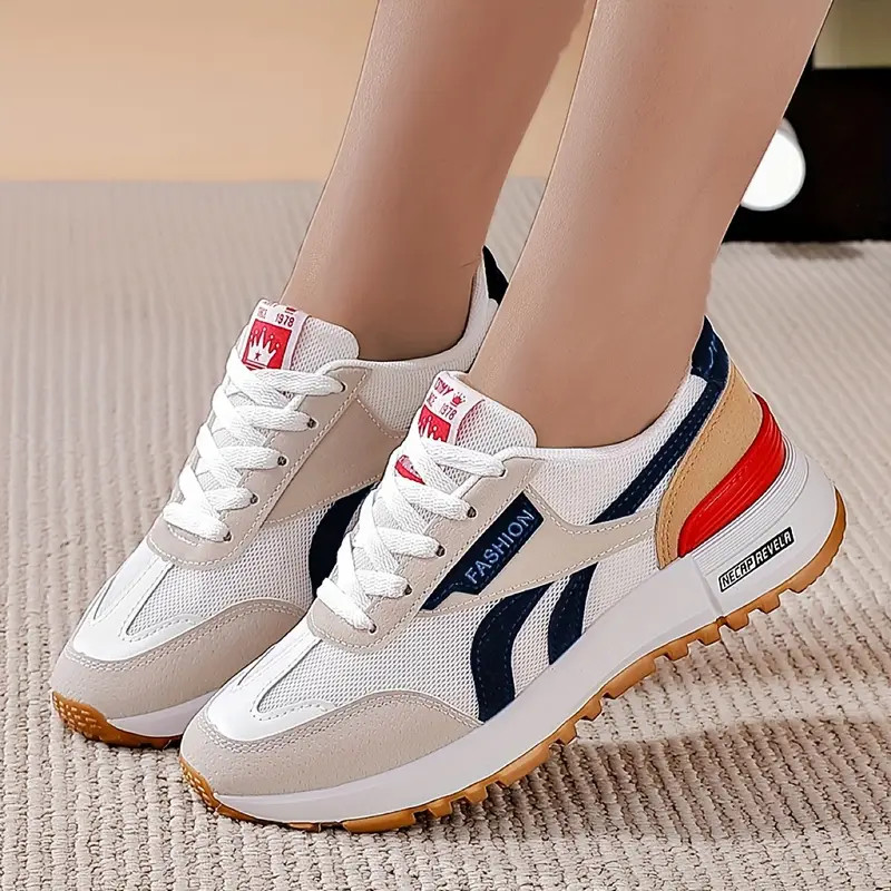 Colorblock Casual Sneakers Women's Slip Round Toe Low top - Temu Canada | Temu Affiliate Program