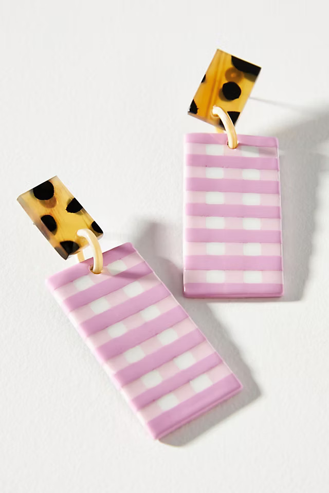 Gingham Drop Earrings | Anthropologie (US)