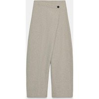Zara - Wrap Front Button Pants - Gray - L - Woman | Zara US