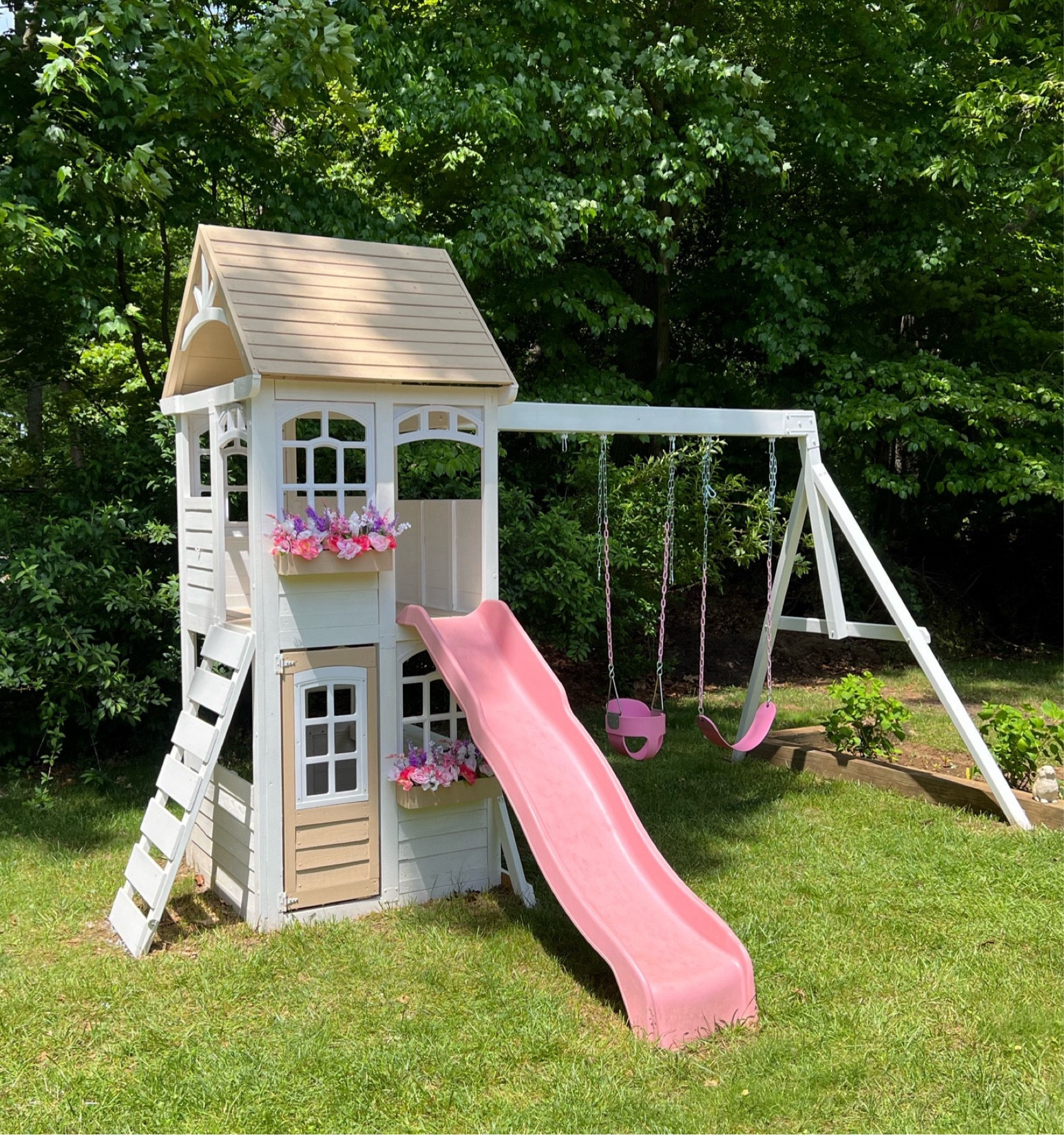 Kidkraft playhouse and swing set 

#LTKFamily #LTKHome #LTKKids