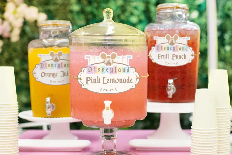 Printable Disneyland Party Drink Label, Mickey Party Beverage Label, Perfect for Any Birthday Par... | Etsy (US)