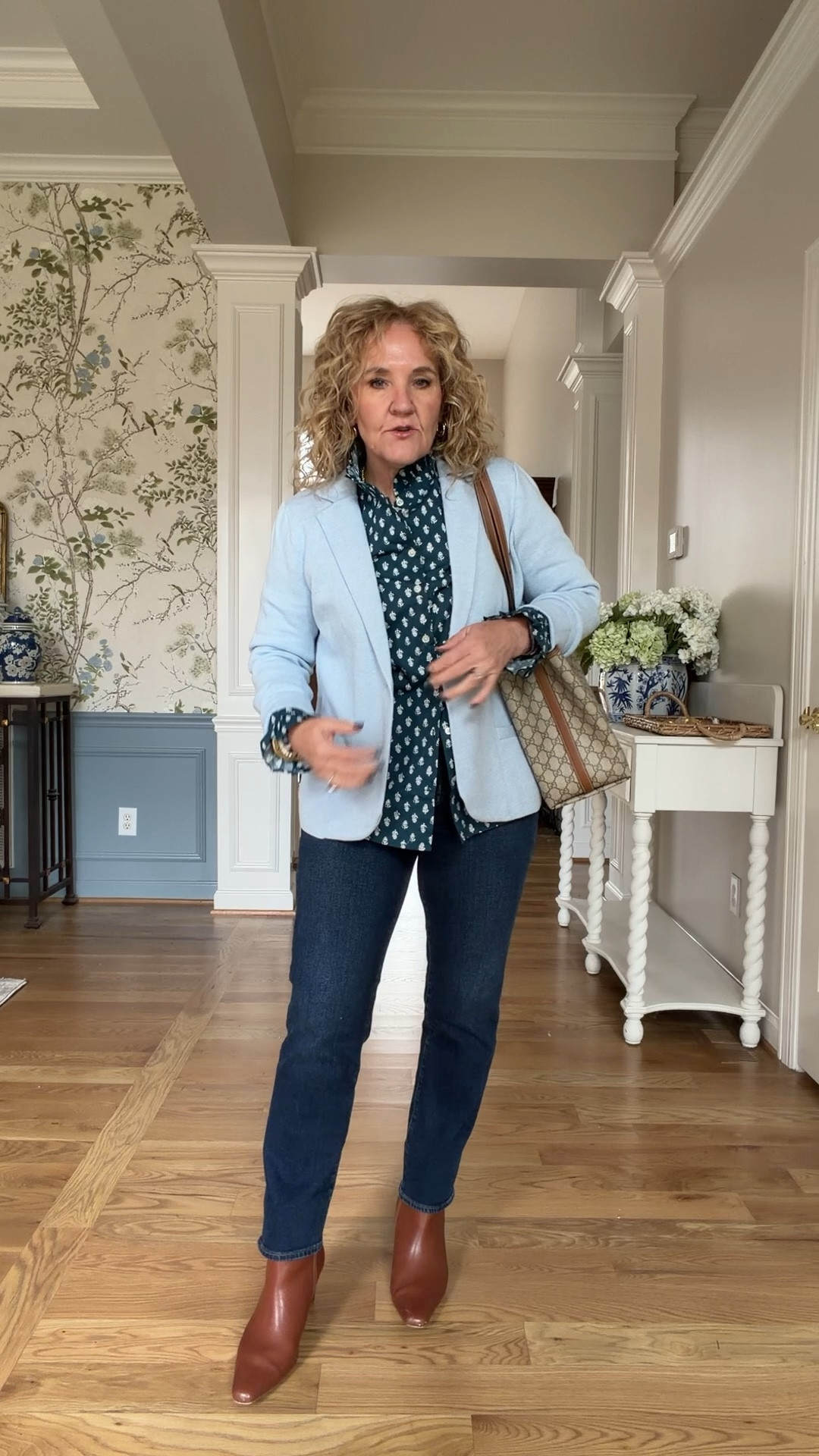 @jcrewfactory new arrivals 
Can you tell I’m blue obsessed! 
All regular size medium or 8 except the pants I sized down 
Boots I ordered a 9. I’m usually a 9.5 
Blouse size medium 
35% off my jewelry Allie & Bess NANETTE35

Winter outfit poncho black boots @quince @jcrewfactory

#LTKSaleAlert #LTKOver40 #LTKSeasonal