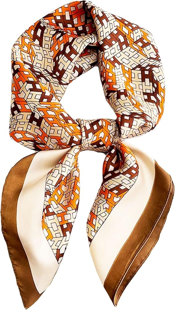 Roizsx Fashion Hair Scarf for Women Lightweight Silk Feeling Head Scarves Square Bandanas 27.5× ... | Amazon (US)